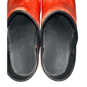 Sanita Clogs Rare Size 38 Women's Size 38 7M‎ Orange Marbled Professional Shoes